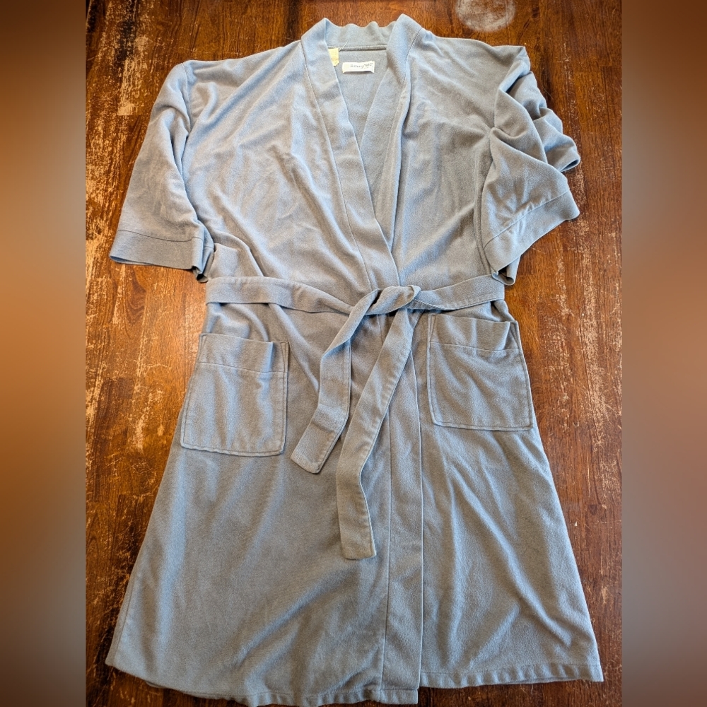 Vintage Men's Botany 500 Gray Lightweight Bathrobe One Size